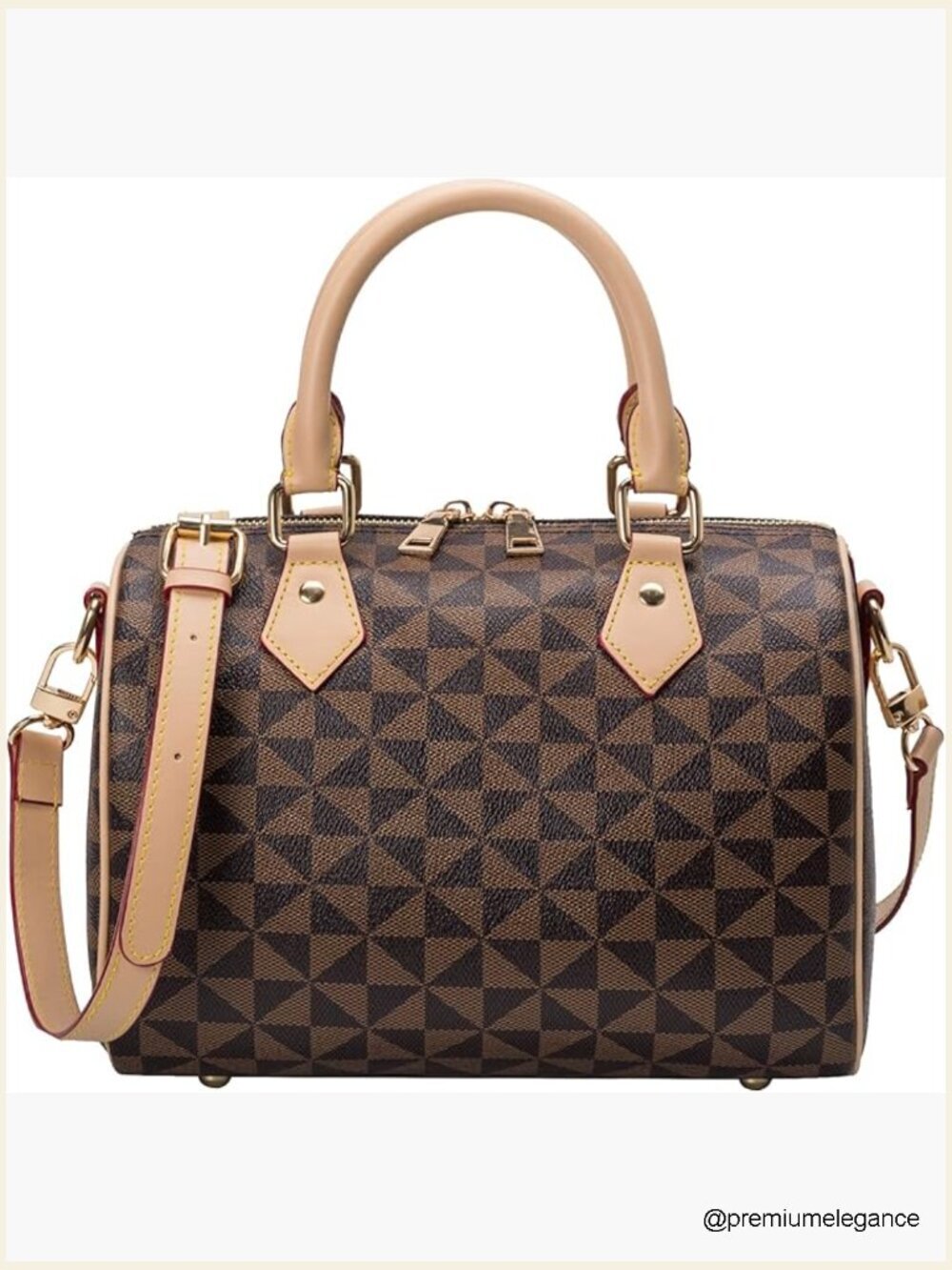 Large Vegan Leather Satchel Crossbody Bag Top Handle Purse Women